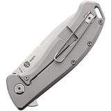 PMP Knives Big Boy Framelock Gray Titanium Folding 14C28N Sandvik Knife 022