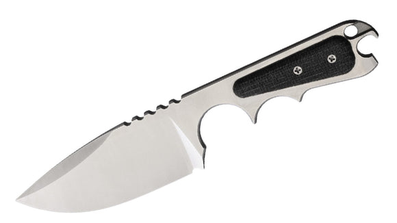 PMP Knives Pitbull Black G10 D2 Steel Fixed Blade Neck Knife w/ Sheath 024