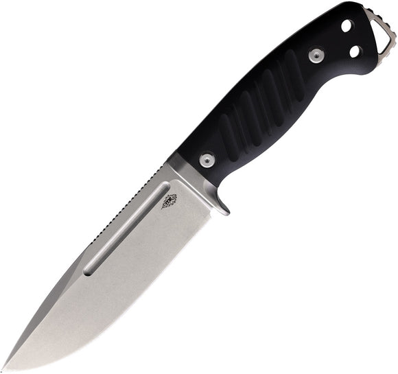 PMP Knives Warthog Black G10 stonewashed 440C Fixed Blade Knife + Kydex 027