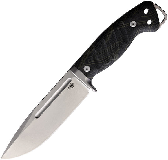 PMP Knives Warthog Black & Brown G10 stonewashed 440C Fixed Blade Knife + Kydex 033