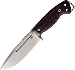 PMP Knives Warthog Red Black & White G10 stonewashed 440C Fixed Blade Knife + Kydex 034
