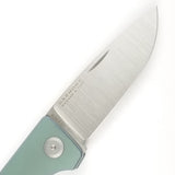 PMP Knives Harmony Pocket Knife Slip Joint Green Titanium Folding M390 035