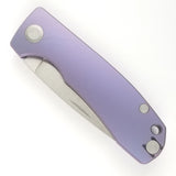 PMP Knives Harmony Pocket Knife Slip Joint Purple Titanium Folding M390 036