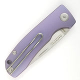 PMP Knives Harmony Pocket Knife Slip Joint Purple Titanium Folding M390 036