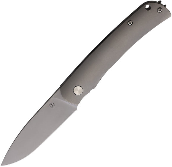 PMP Knives User II Pocket Knife Framelock Gray Folding S90V Steel 046