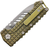 PMP Knives Kodiak Framelock Bronze Titanium Folding M390 Pocket Knife 064