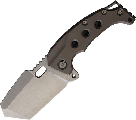 PMP Knives Titano Framelock Bronze Titanium Folding Bohler M390 Pocket Knife 068