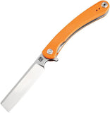 Artisan Cutlery Orthodox Linerlock Orange Folding Knife Razor D2 Steel