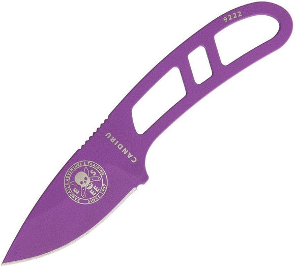 ESEE Purple Fixed Blade Skeletonized Handle Candiru Knife
