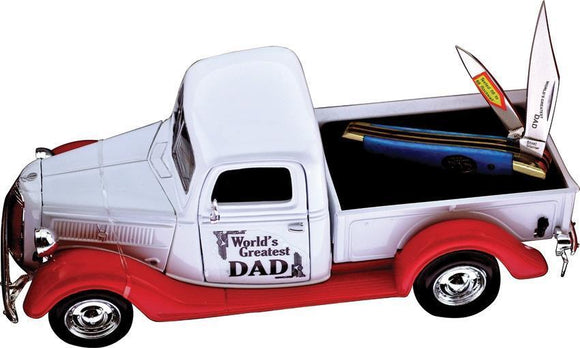 Frost Worlds Greatest Dad Truck Fathers Day Gift w/ Peanut Pocket Knife