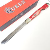 Queen Easy Open Red Slip Joint Folding Pocket Knife 62r