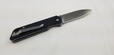 QSP Knife Parrot Linerlock Black Folding D2 Knife 102a