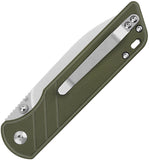 QSP Knife Parrot V2 Linerlock Green G10 Folding D2 Steel Pocket Knife 102B2