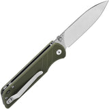 QSP Knife Parrot V2 Linerlock Green G10 Folding D2 Steel Pocket Knife 102B2