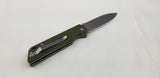 QSP Knife Parrot Linerlock Green Folding D2 Knife 102b