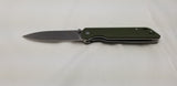 QSP Knife Parrot Linerlock Green Folding D2 Knife 102b