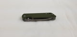 QSP Knife Parrot Linerlock Green Folding D2 Knife 102b