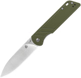 QSP Knife Parrot Linerlock Green Folding D2 Knife 102b