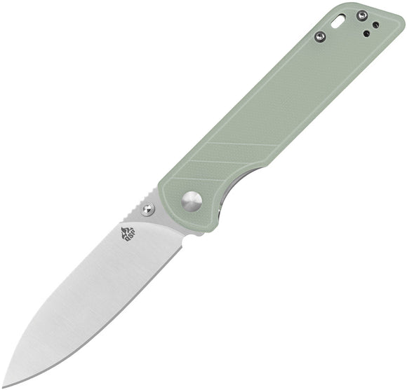 QSP Knife Parrot V2 Linerlock Jade G10 Folding D2 Steel Pocket Knife 102C2