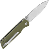 QSP Knife Parrot V2 Linerlock Light Green Micarta Folding D2 Steel Knife 102G2