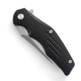QSP Pangolin Black G10 Linerlock Folding D2 Knife 105a