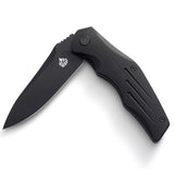 QSP Pangolin Black G10 Linerlock Folding Black D2 Knife 105c