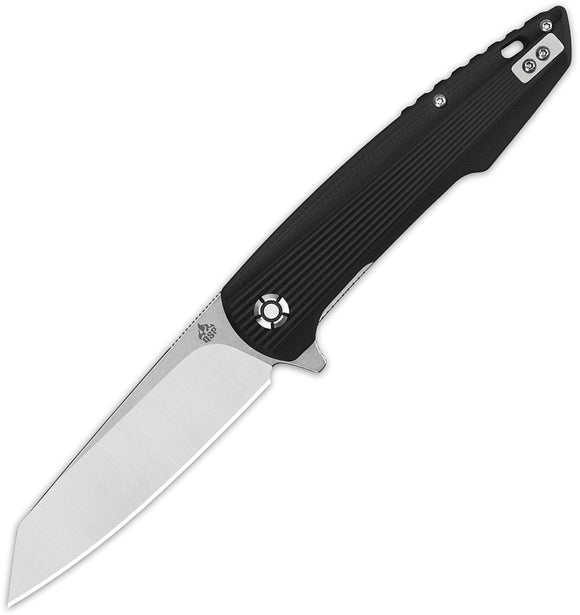 QSP Knife Phoenix Linerlock Black G10 Folding 2-Tone D2 Steel Pocket Knife 108C1