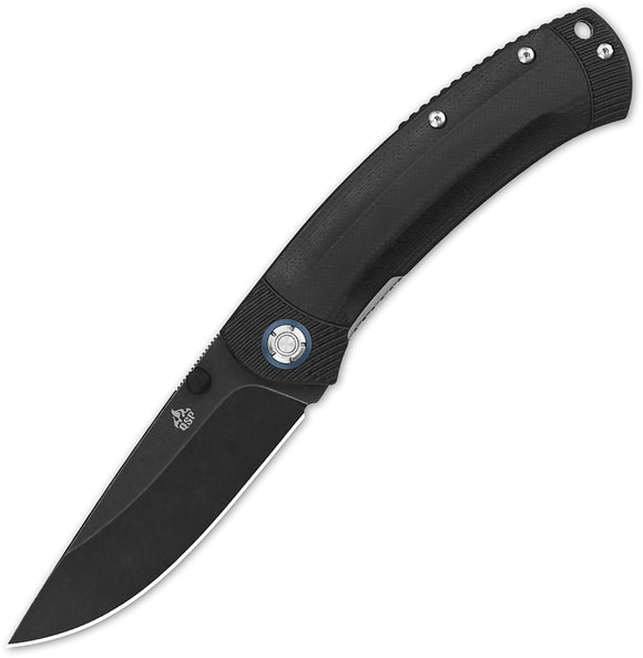QSP Knife Copperhead Linerlock Black G10 Folding 14C28N Pocket Knife 109A2