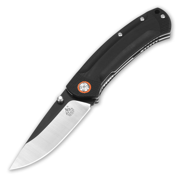 QSP Copperhead Black G10 Linerlock 14c28n Black Folding Knife 109b