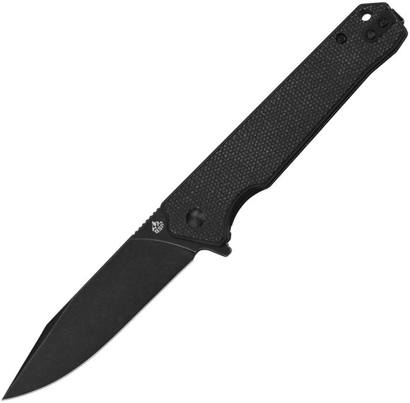 QSP Knife Mamba Pocket Knife Linerlock Blackout Micarta Folding D2 Steel 111G2