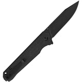 QSP Knife Mamba Pocket Knife Linerlock Blackout Micarta Folding D2 Steel 111G2