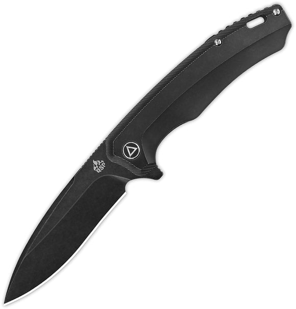 QSP Knife Woodpecker Framelock Black Titanium Folding M390 Pocket Knife 116D2II