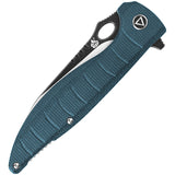 QSP Knife Locust Blue Micarta Linerlock Folding 154cm Knife 117c