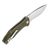 QSP Raven Green G10 Linerlock Folding D2 Knife 122b