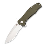 QSP Raven Green G10 Linerlock Folding D2 Knife 122b