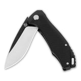 QSP Raven Black G10 Linerlock Folding D2 Knife 122c