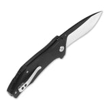 QSP Raven Black G10 Linerlock Folding D2 Knife 122c