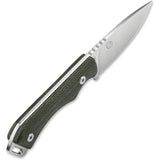 QSP Knife Workaholic Fixed Blade Knife Green Micarta Bohler N690 w/ Sheath 124D