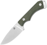 QSP Knife Workaholic Fixed Blade Knife Green Micarta Bohler N690 w/ Sheath 124D