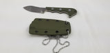 QSP Neckmuk Green G10 Neck Knife + Sheath 125c
