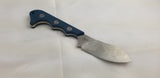 QSP Knives Neckmuk Blue Micarta D2 Steel Fixed Blade Neck Knife w/ Sheath 125D