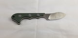 QSP Knives Neckmuk Green Micarta D2 Steel Fixed Blade Neck Knife w/ Sheath 125F