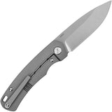 QSP Knife Puffin Framelock Titanium & Carbon Fiber Folding S35VN Knife 127D1