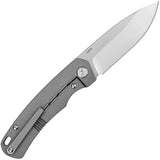 QSP Knife Puffin Framelock Titanium & Carbon Fiber Folding S35VN Knife 127D2