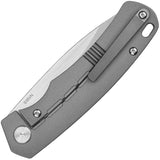 QSP Knife Puffin Framelock Titanium & Carbon Fiber Folding S35VN Knife 127D2