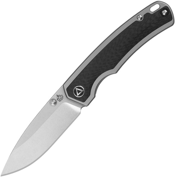 QSP Knife Puffin Framelock Titanium & Carbon Fiber Folding S35VN Knife 127E1