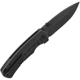 QSP Knife Puffin Framelock Titanium & Carbon Fiber Folding S35VN Knife 127F2