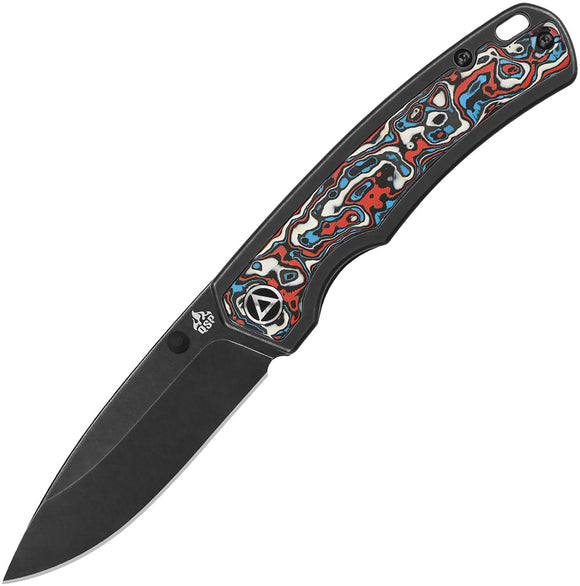 QSP Knife Puffin Framelock Titanium & Carbon Fiber Folding S35VN Knife 127G2