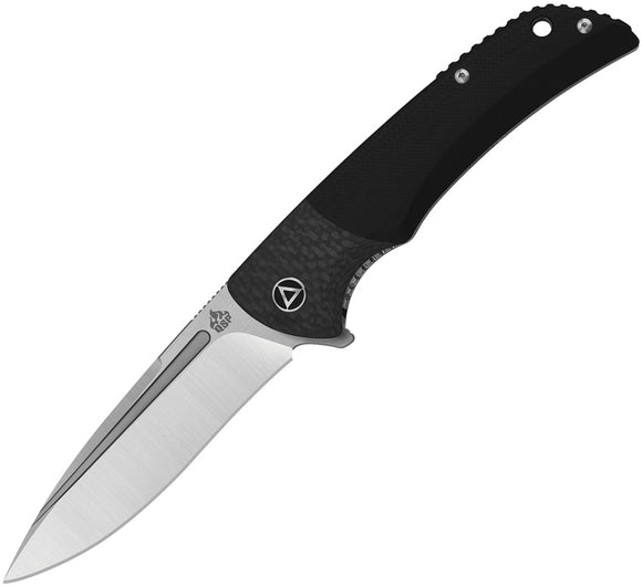 QSP Knife Harpyie Pocket Knife Linerlock Black G10 & CF Folding CPM-S35VN 129B