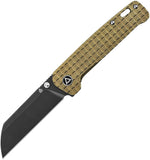 QSP Knife Penguin Framelock Bronze Titanium Folding Black 154CM Knife 130BFRG